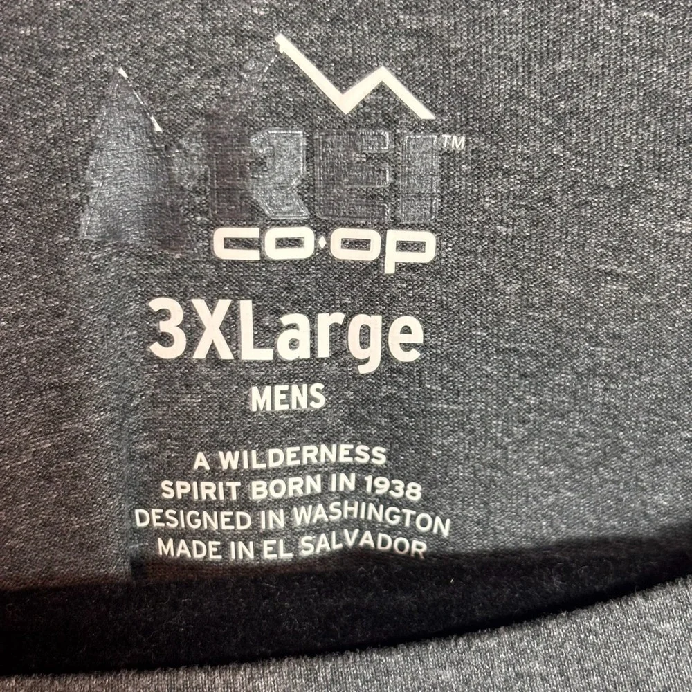 REI CO-OP Mens Grey Stretch Short Sleeve Tee size 3XL Classic Baselayer outdoors